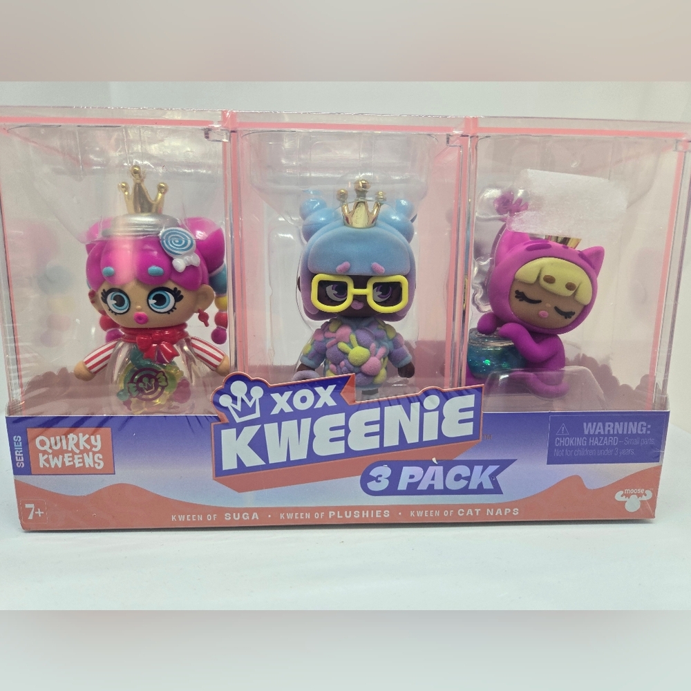 Xox Kweenie Quirky Kweens 3 Pack Suga Plushie Cat Naps Collectors